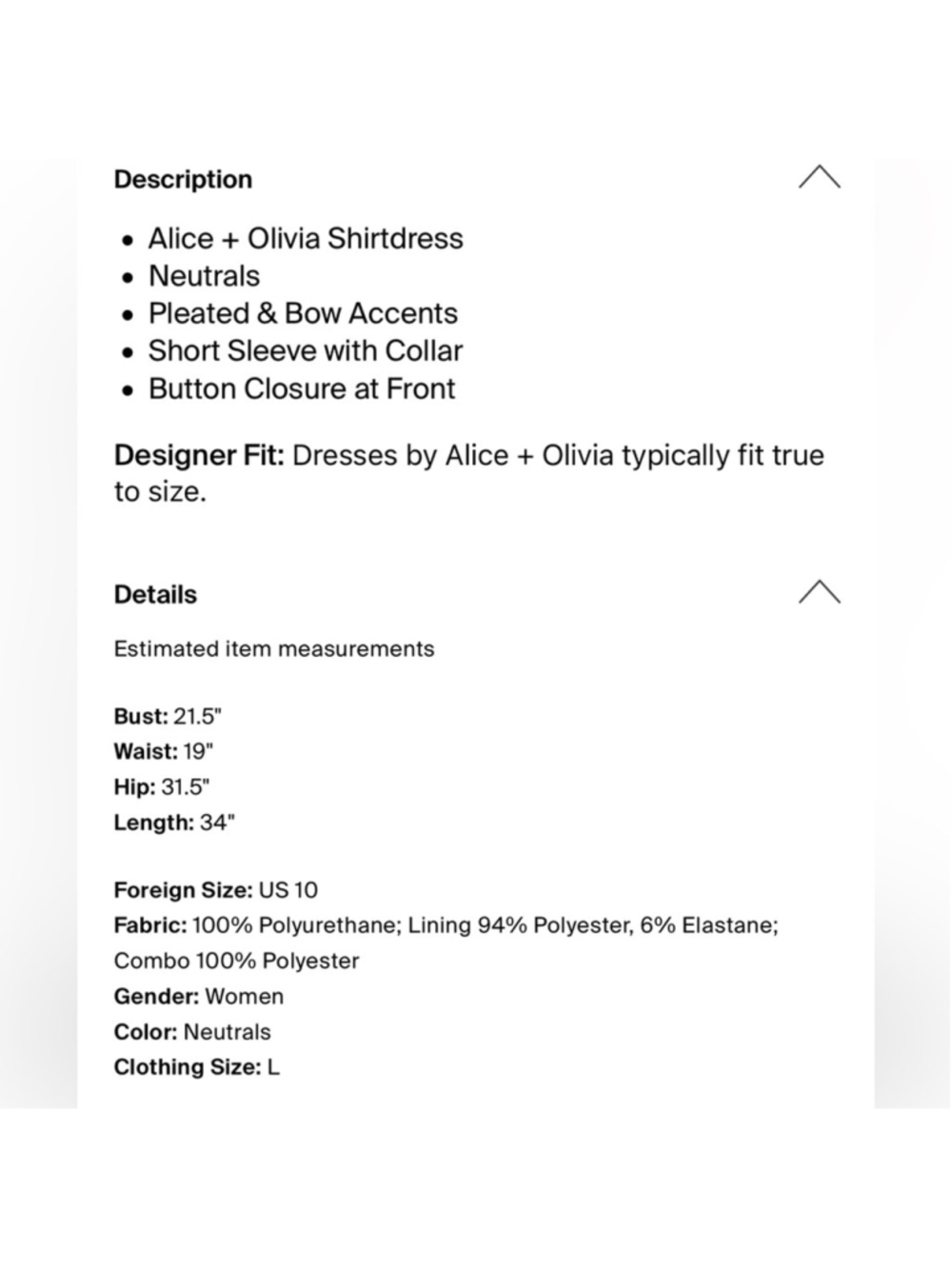 Alice + Olivia Tan Mini Dress with Pleated Wrap Design - Picture 7 of 10